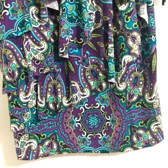 AB STUDIOS NWT ASYMMETRICAL PAISLEY TOP SIZE SMALL - Picture 5 of 12